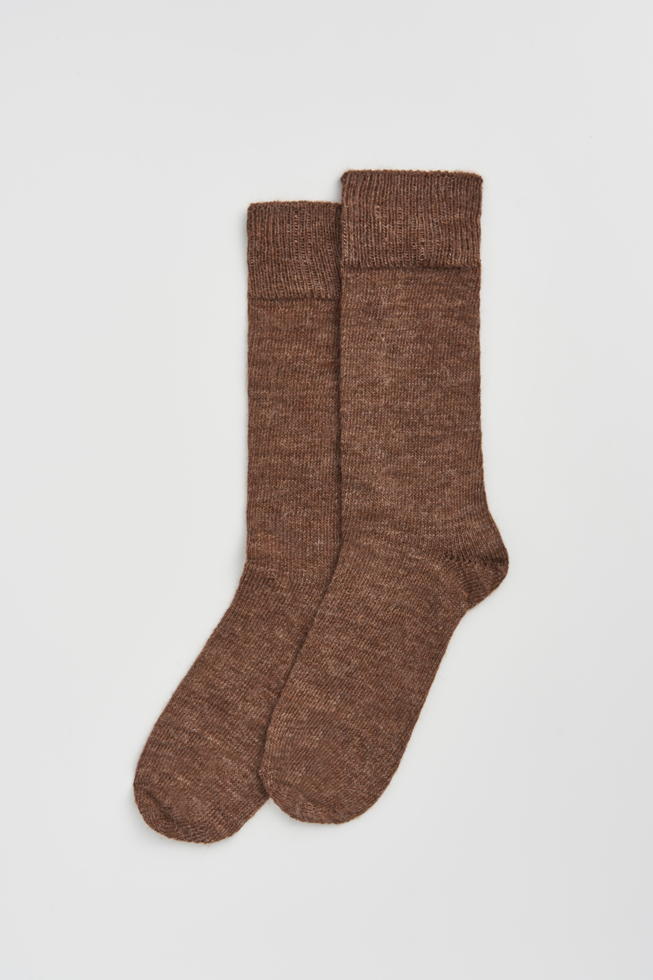 Treacle Brown Alpaca Socks: Small (UK 4-7)