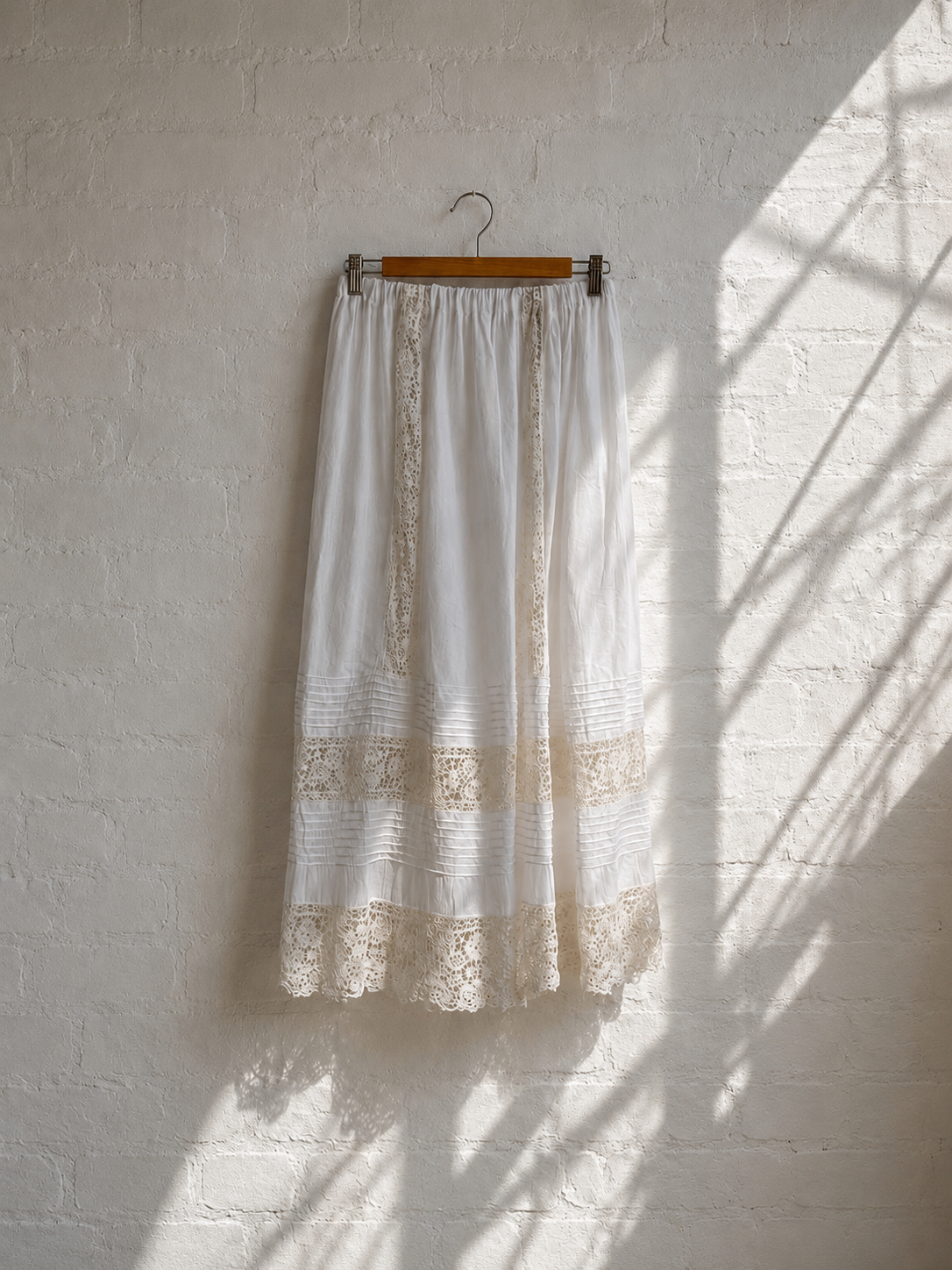 Edwardian Cotton & Lace Skirt | 8-10