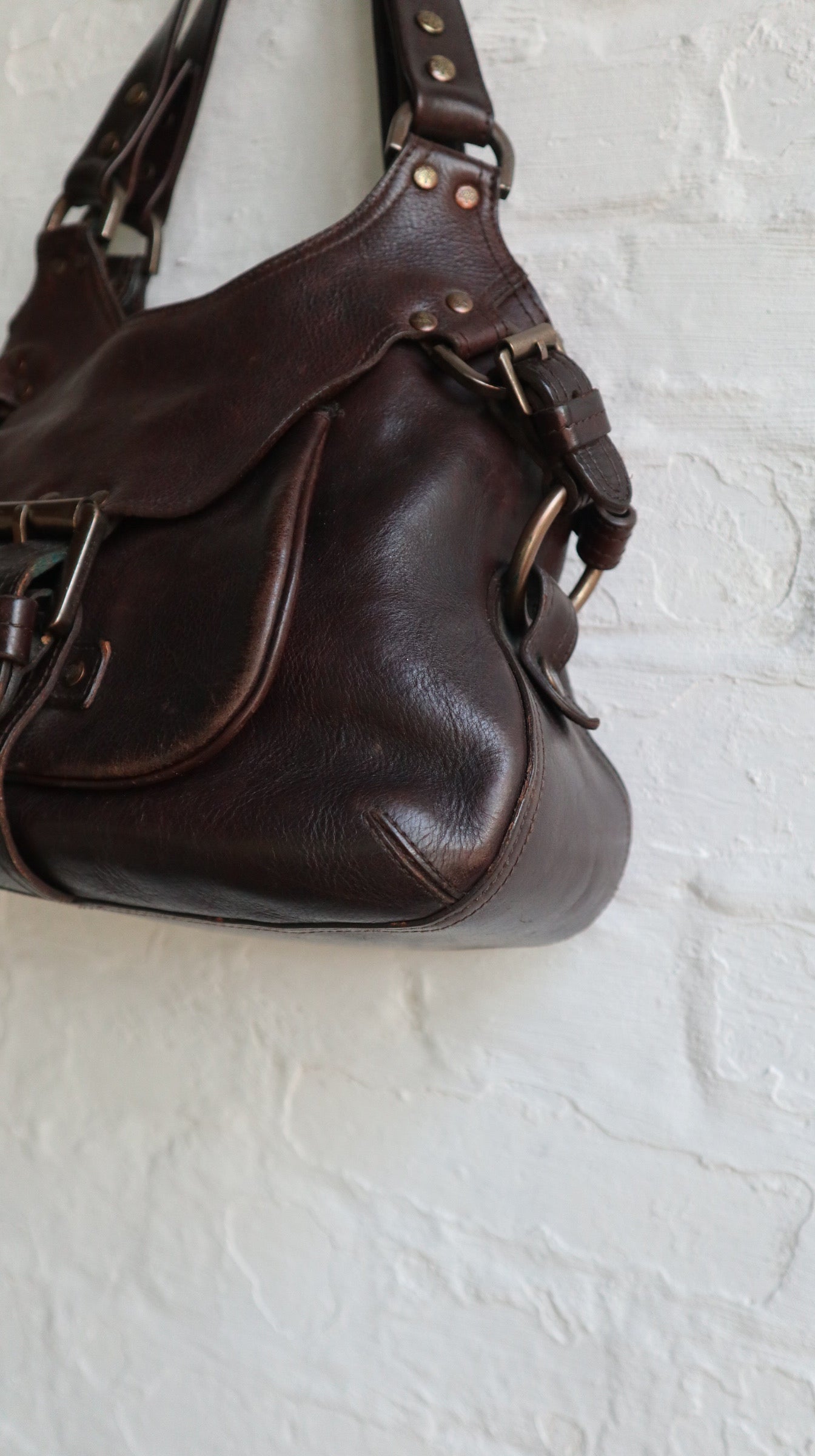 90s Mulberry Saddle Bag