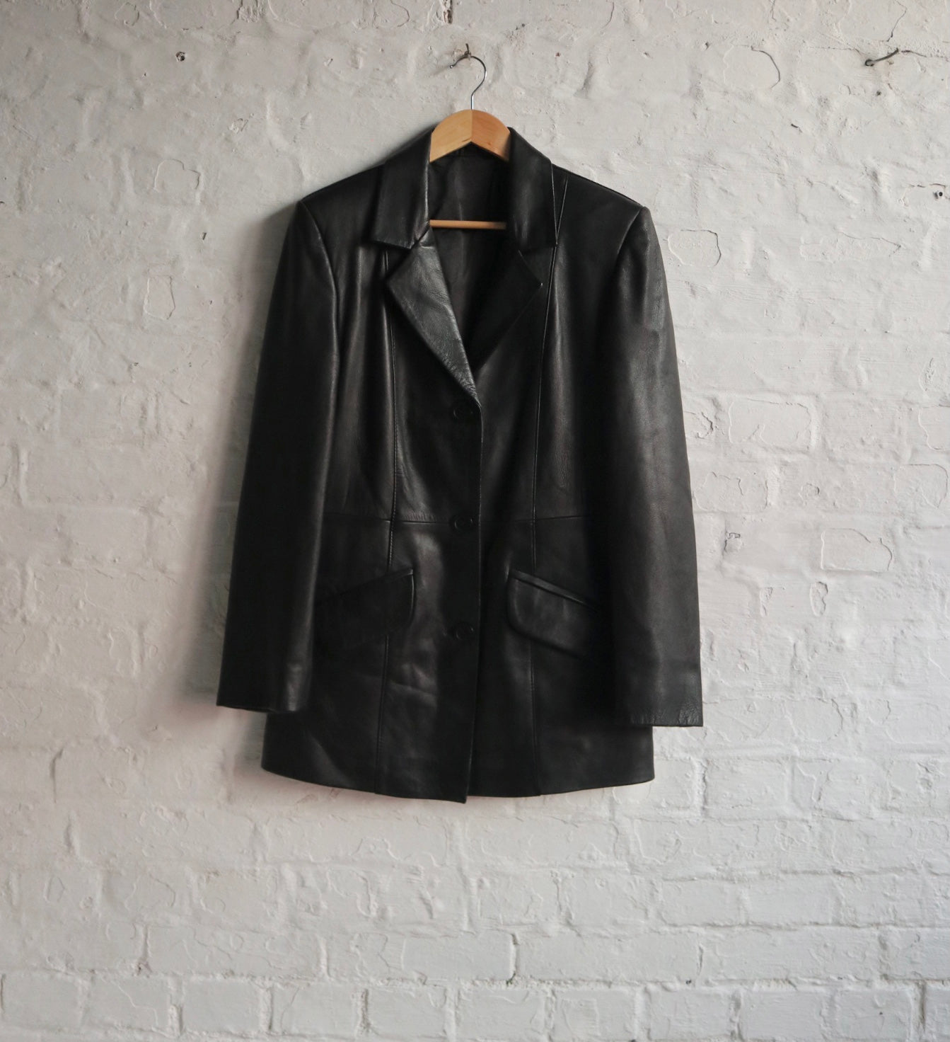 Black leather Jacket | 1990s