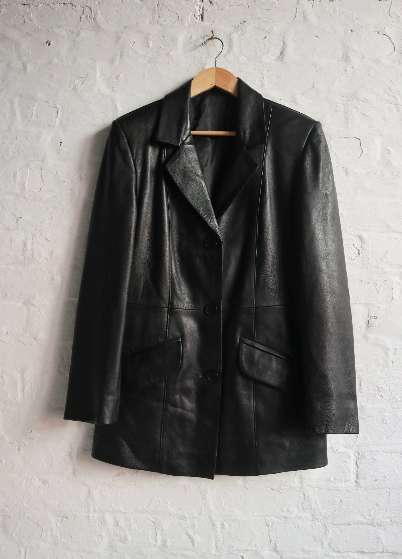 Black leather Jacket | 1990s