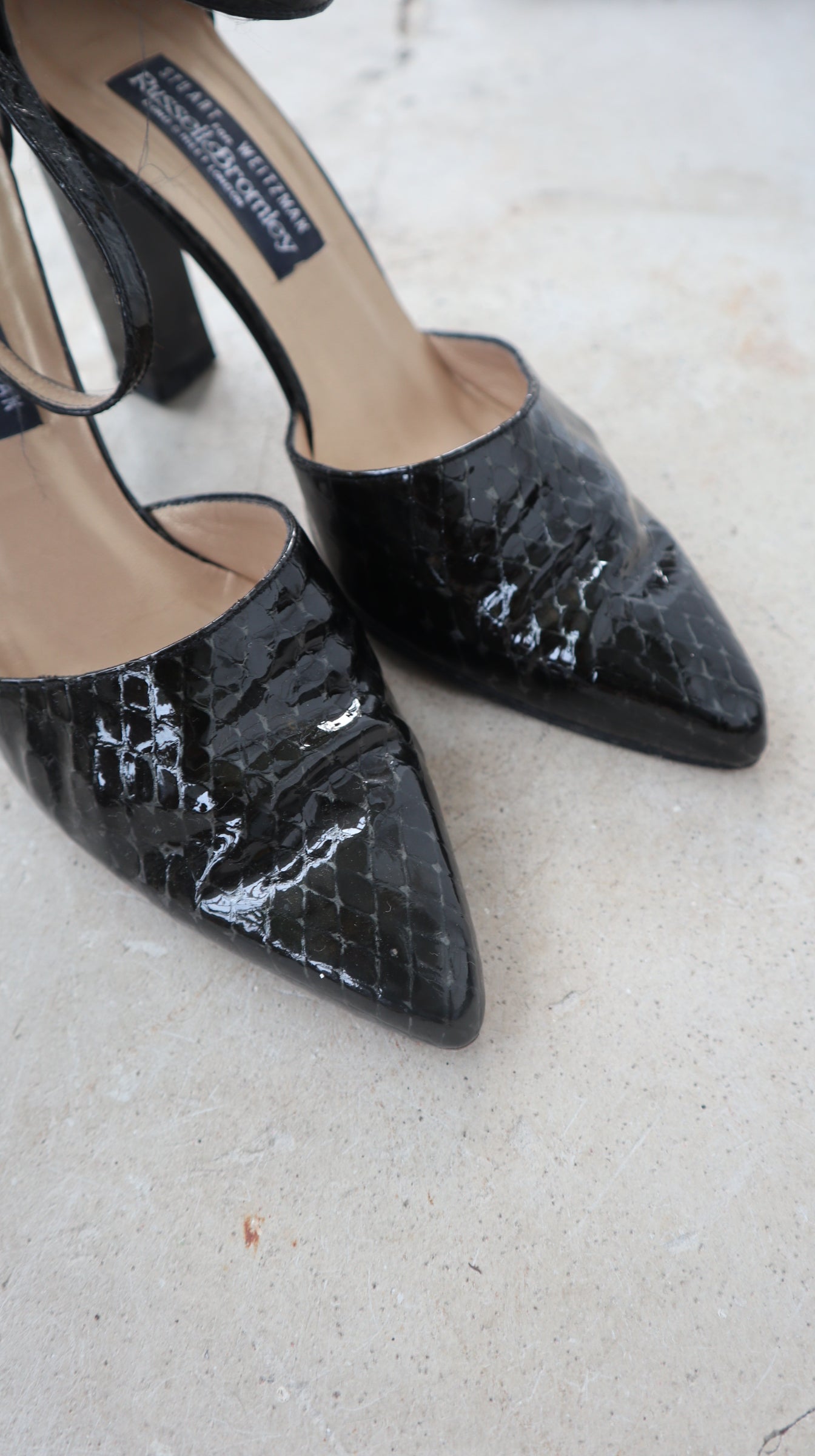 Black Snake Skin Heels| 5