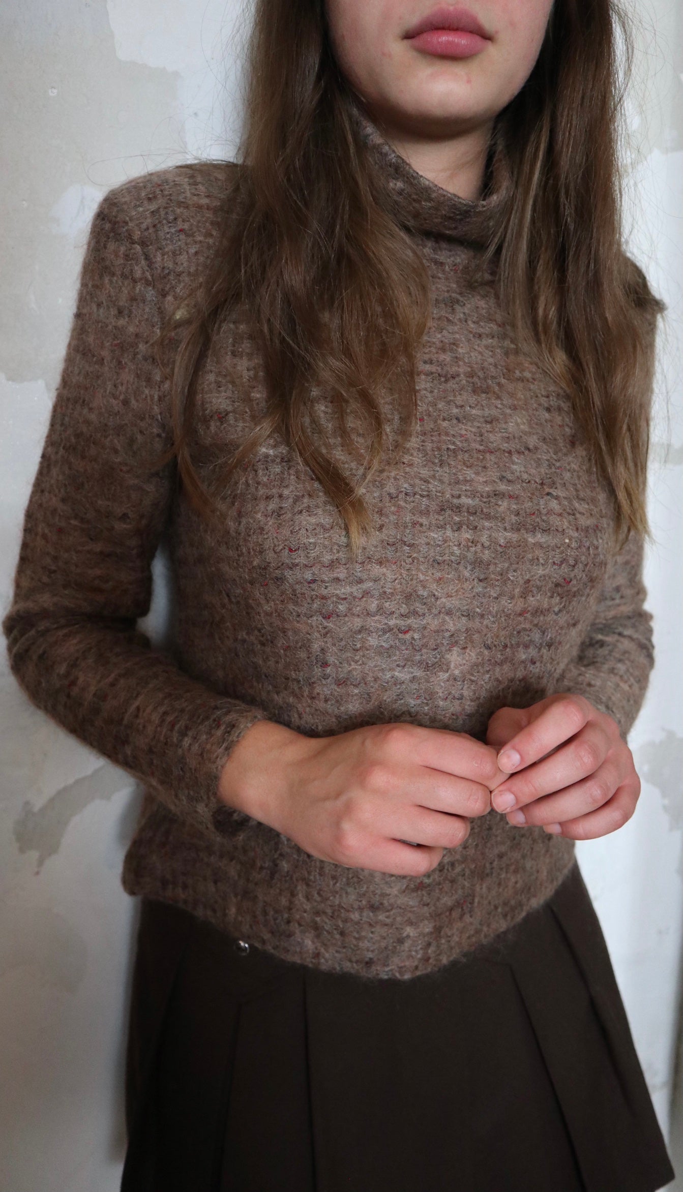 Mohair turtleneck neck Skinny Jumper | 8-10