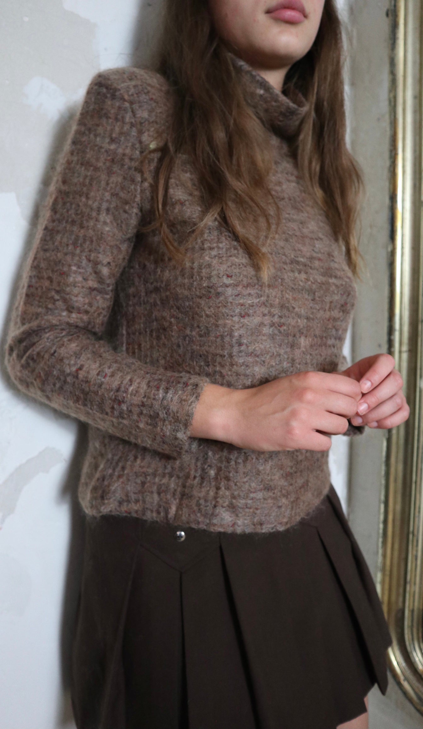 Mohair turtleneck neck Skinny Jumper | 8-10