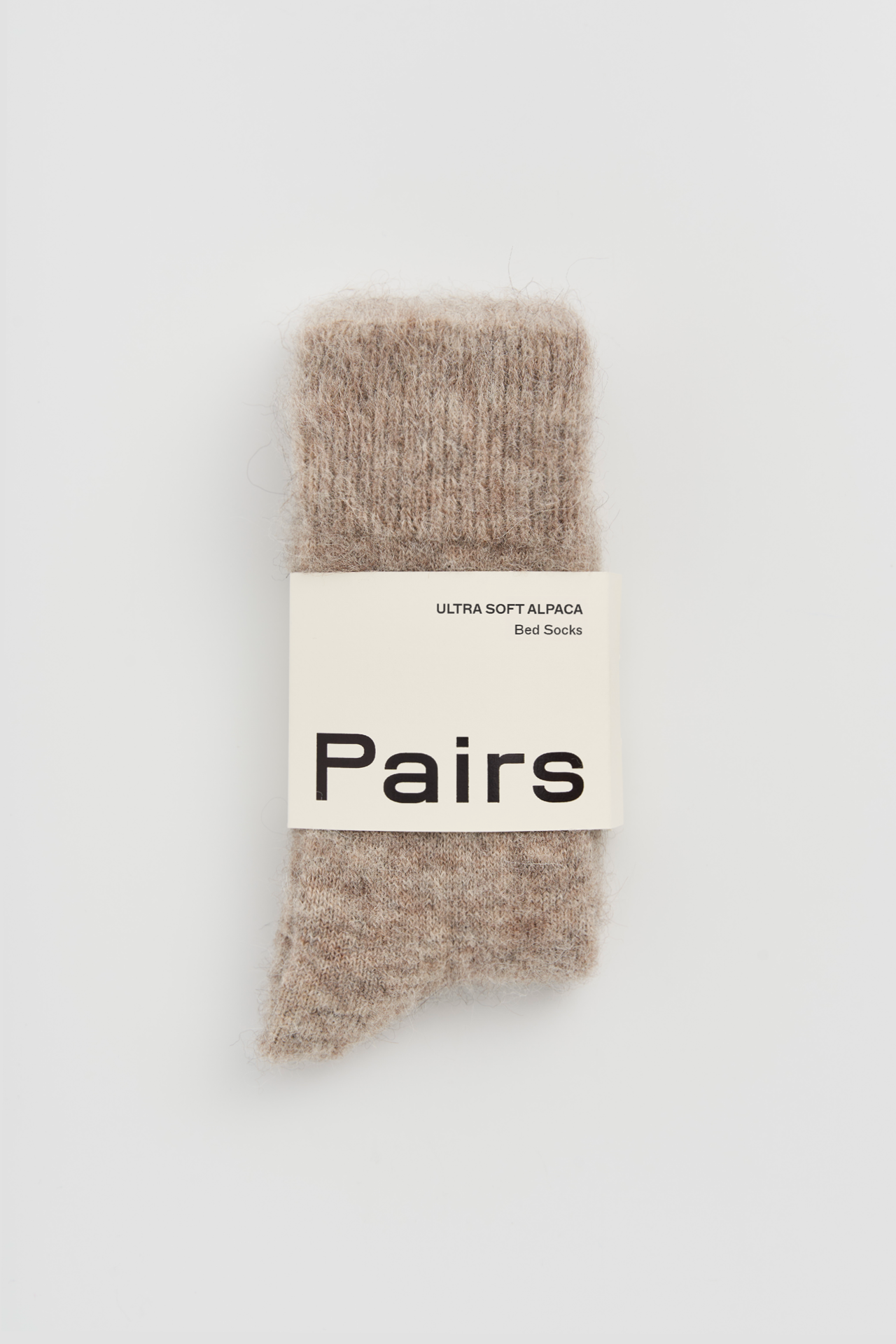 Pairs Socks - Hare Grey Ultra Soft Alpaca Bed Socks: Hare Grey / Medium (UK 8-10)