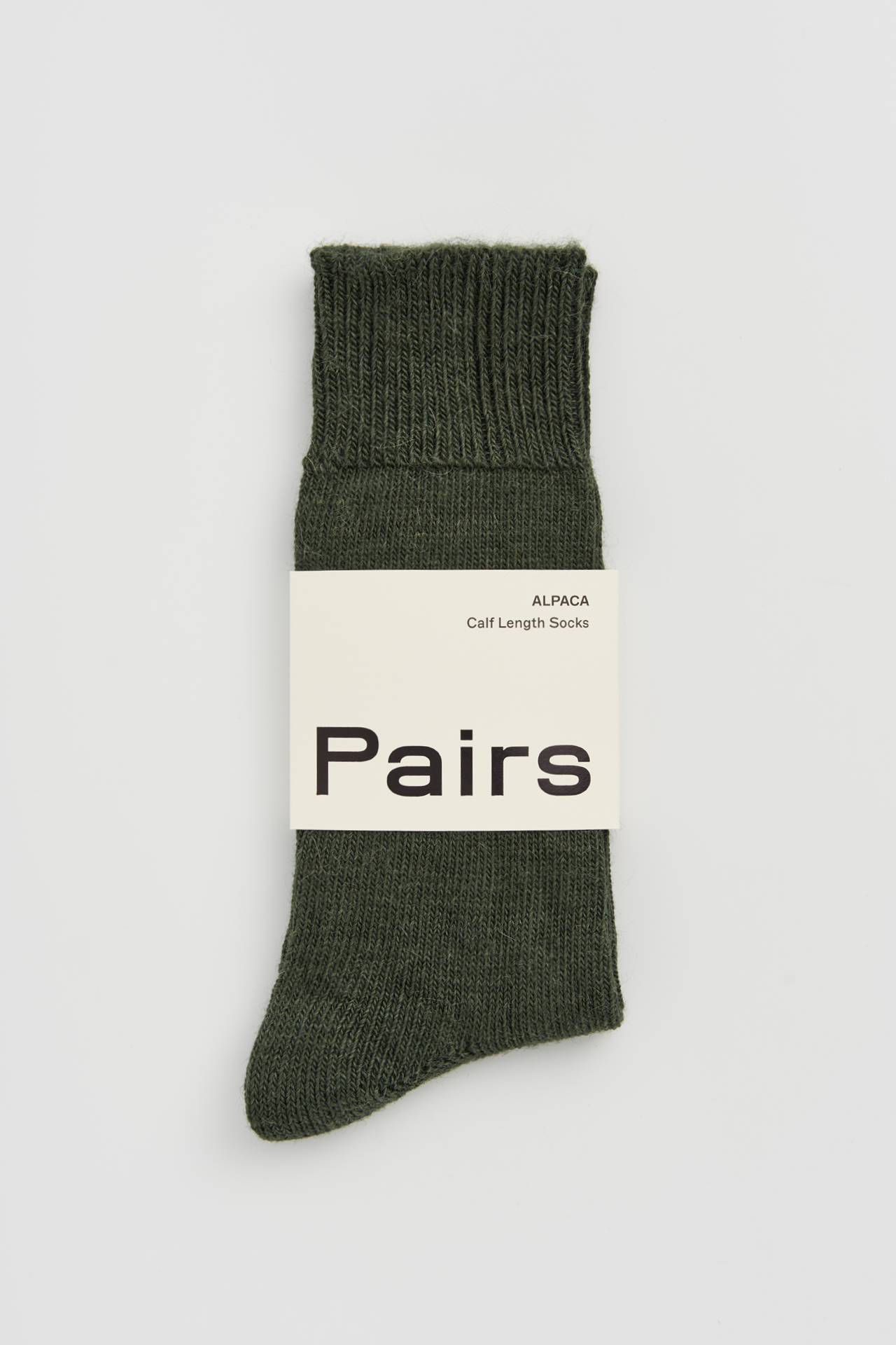 Pairs Socks - Glen Green Alpaca Socks: Glen Green / Large (UK 11-13)