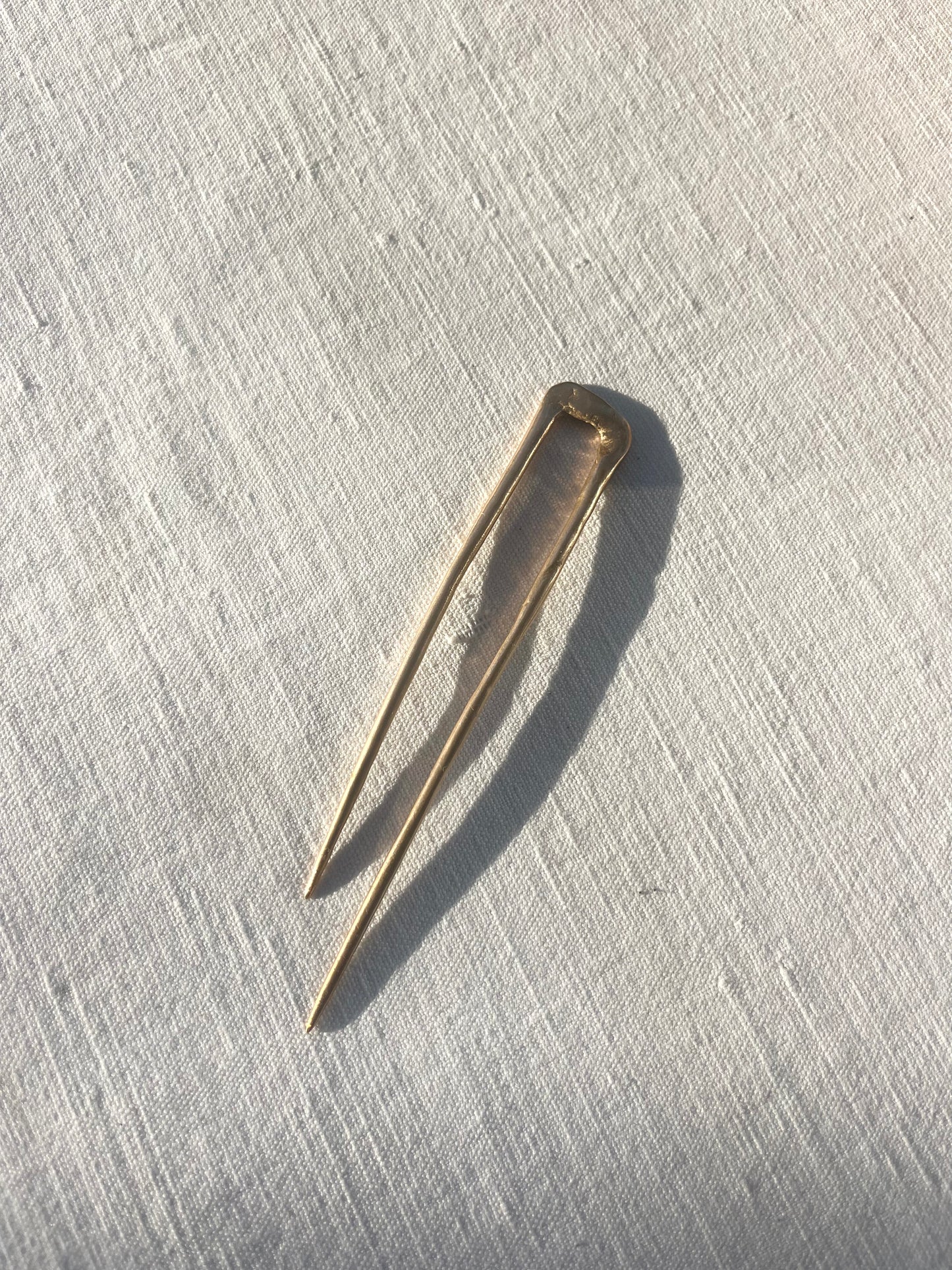 Hand Cast Bronze Hair Pin