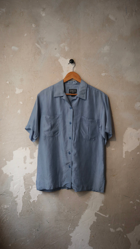 Powder Blue Silk Shirt | 12