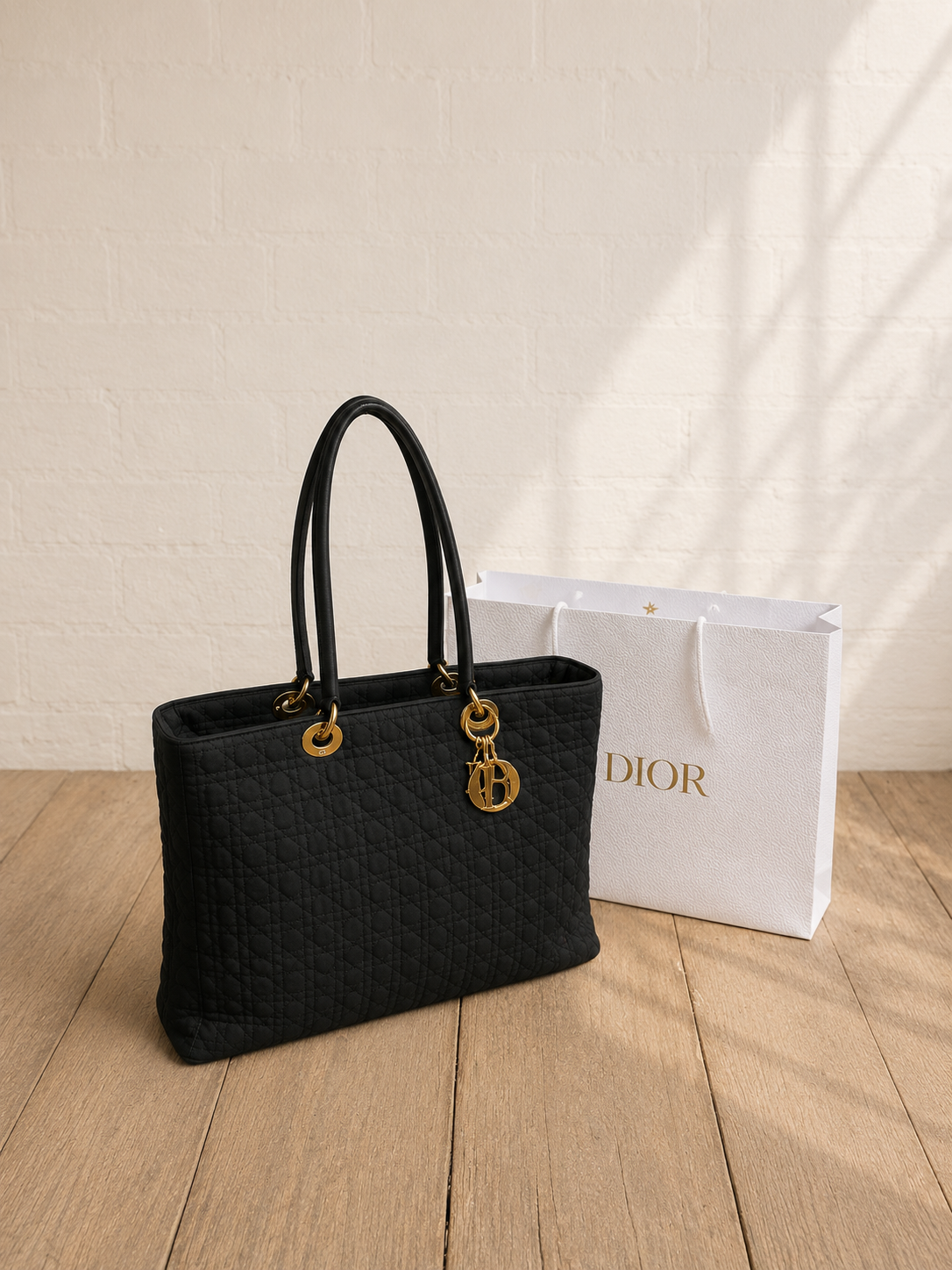 Vintage Dior Lady Tote Bag.