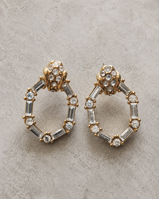 Monet Rhinestone Drop Earrings