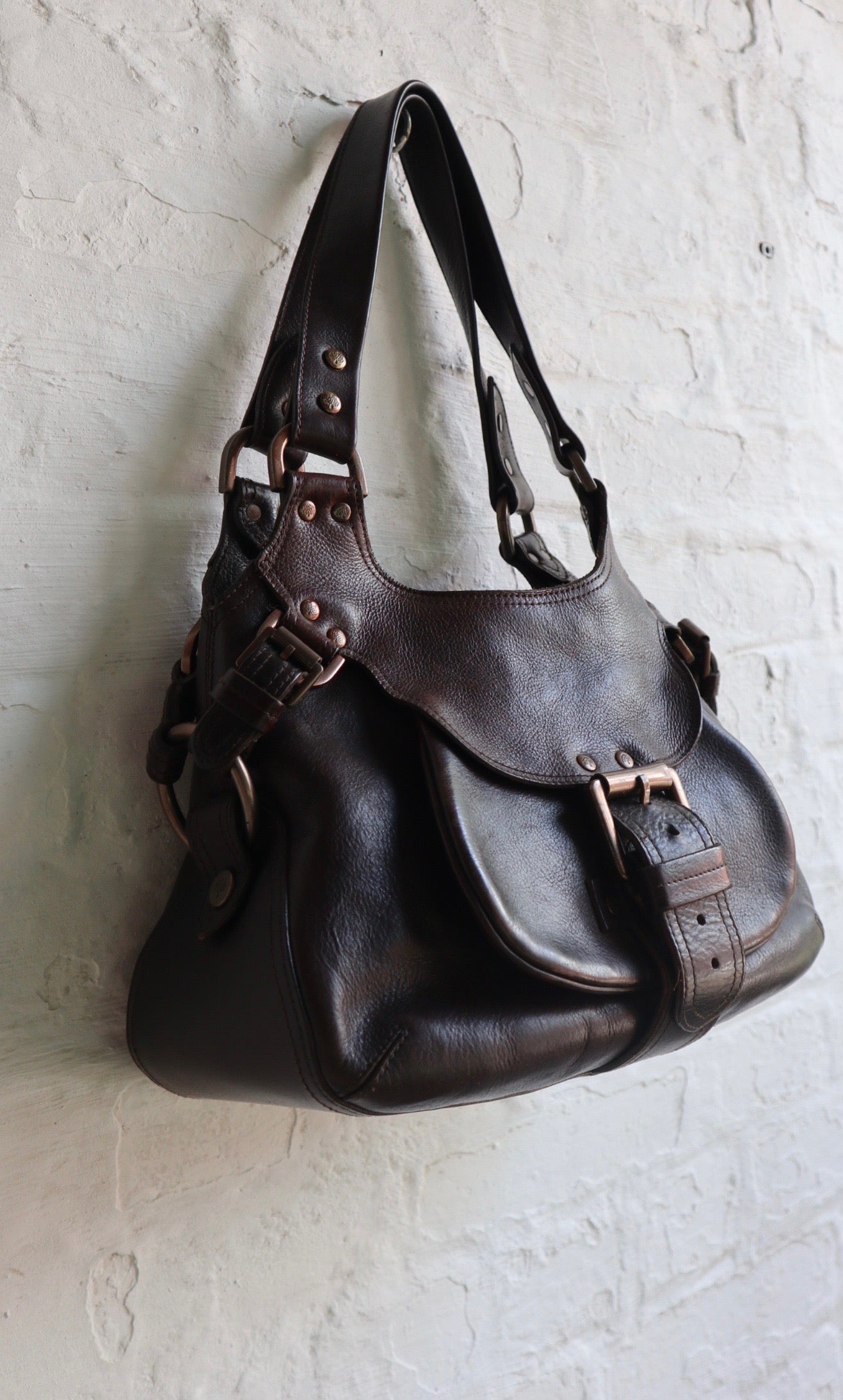 90s Mulberry Saddle Bag