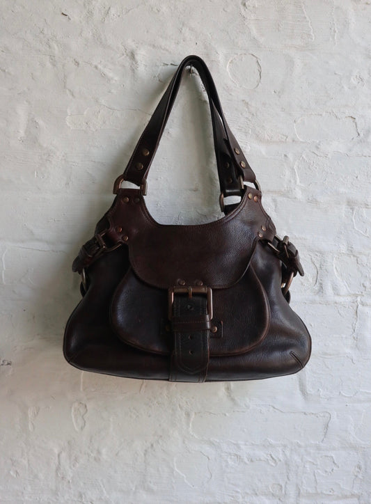 90s Mulberry Saddle Bag