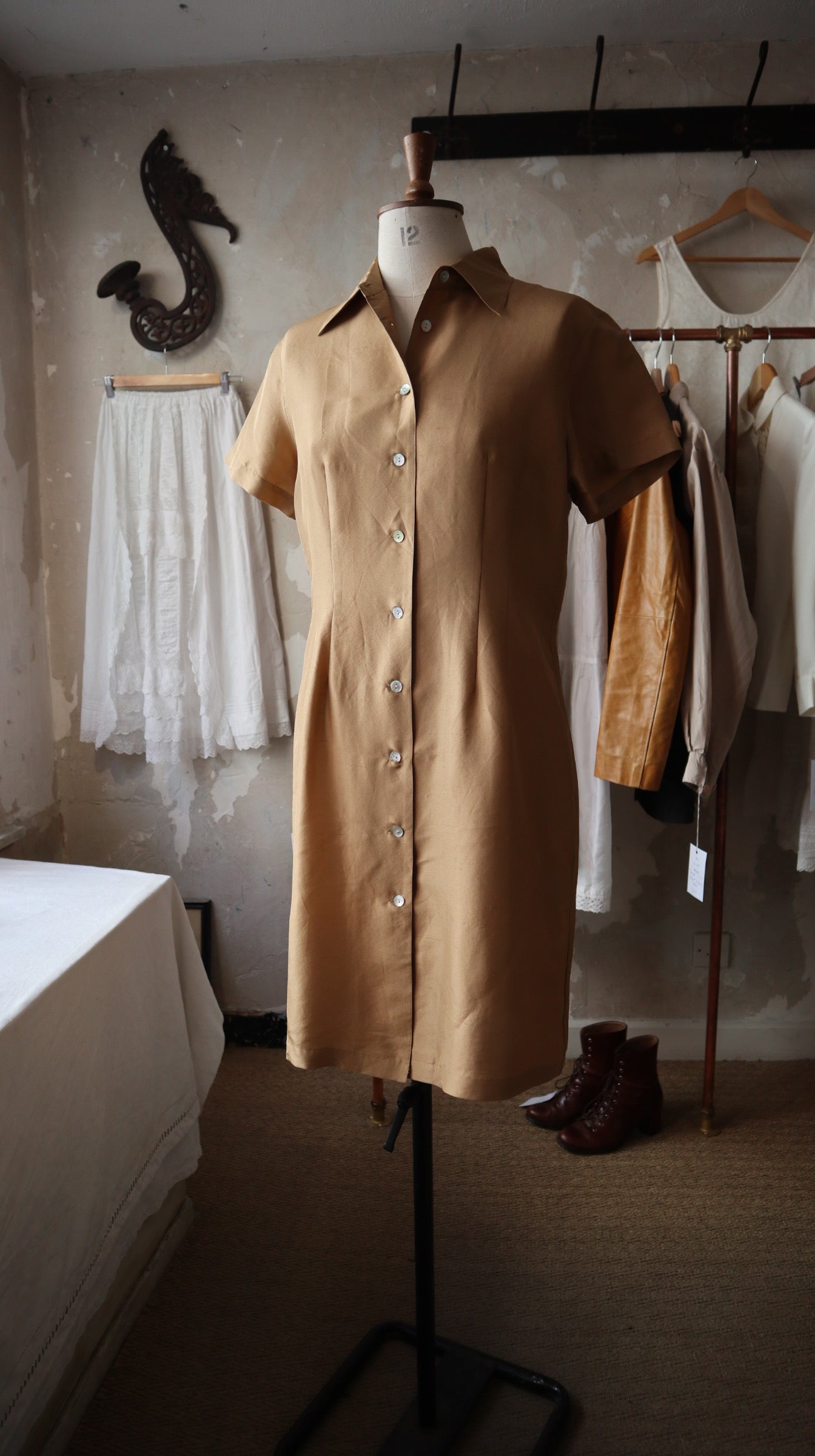 Silk Modernist Shirt Dress | 10