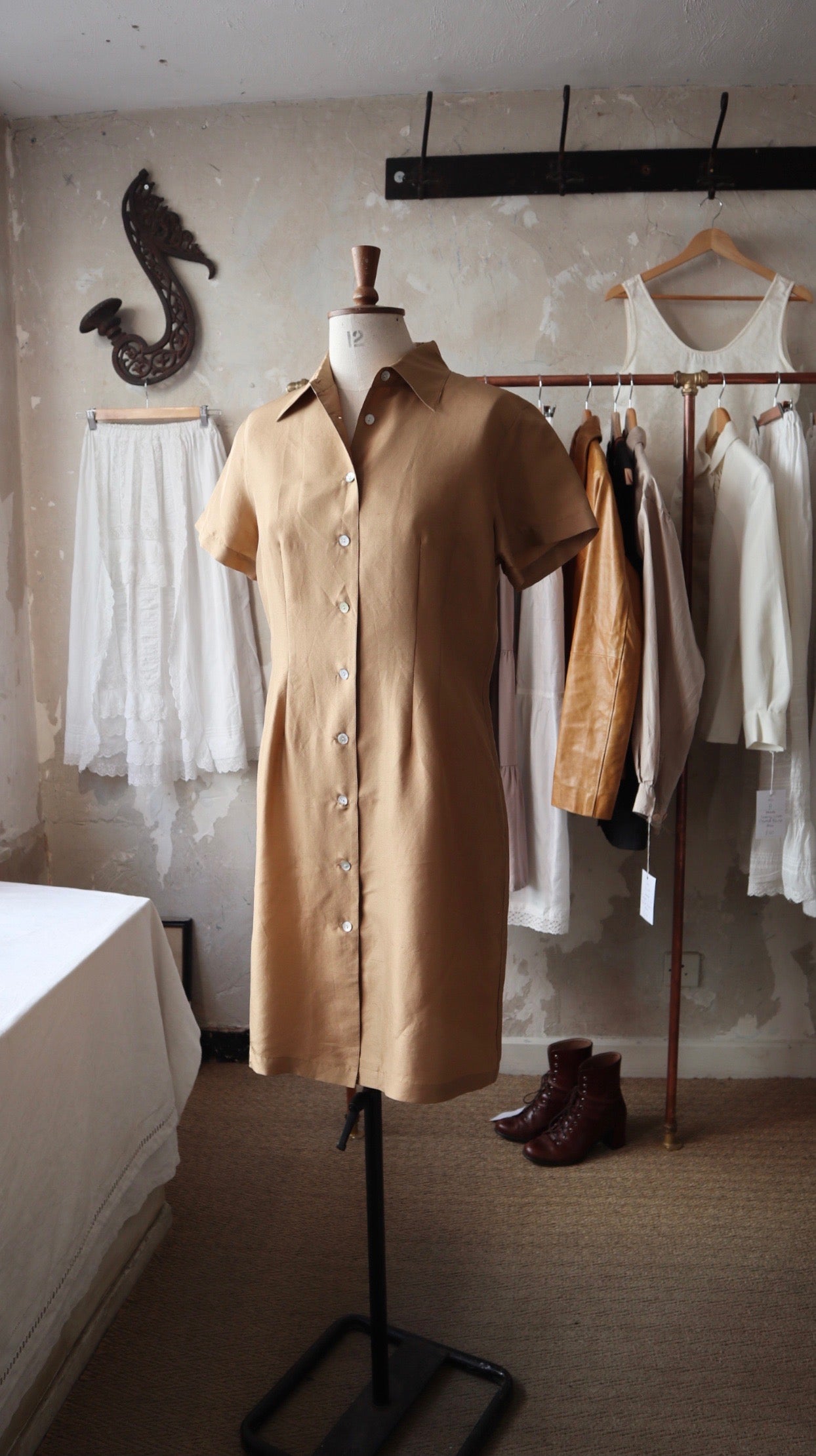 Silk Modernist Shirt Dress | 10