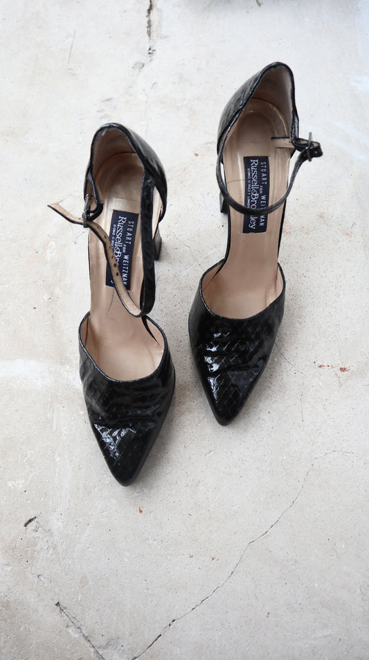 Black Snake Skin Heels| 5