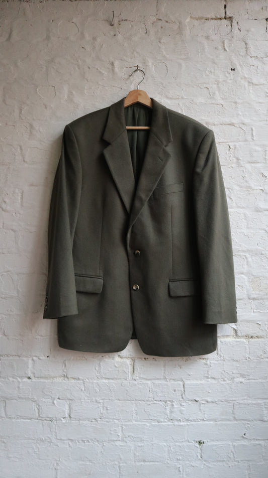 Balmain Green Cashmere Blazer | 42”