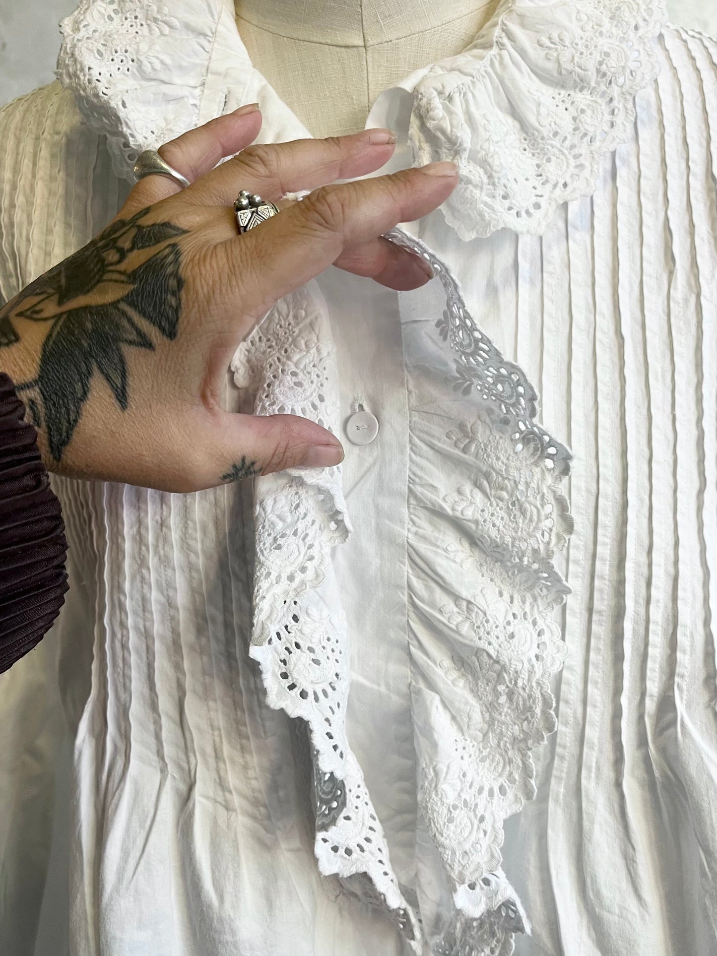 Antique  White Cotton Blouse | M
