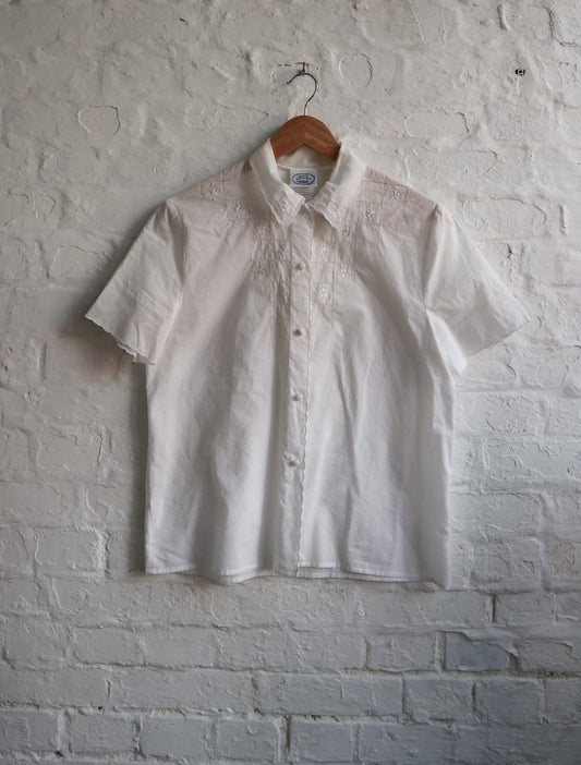 Laura Ashley White cotton Blouse | 10