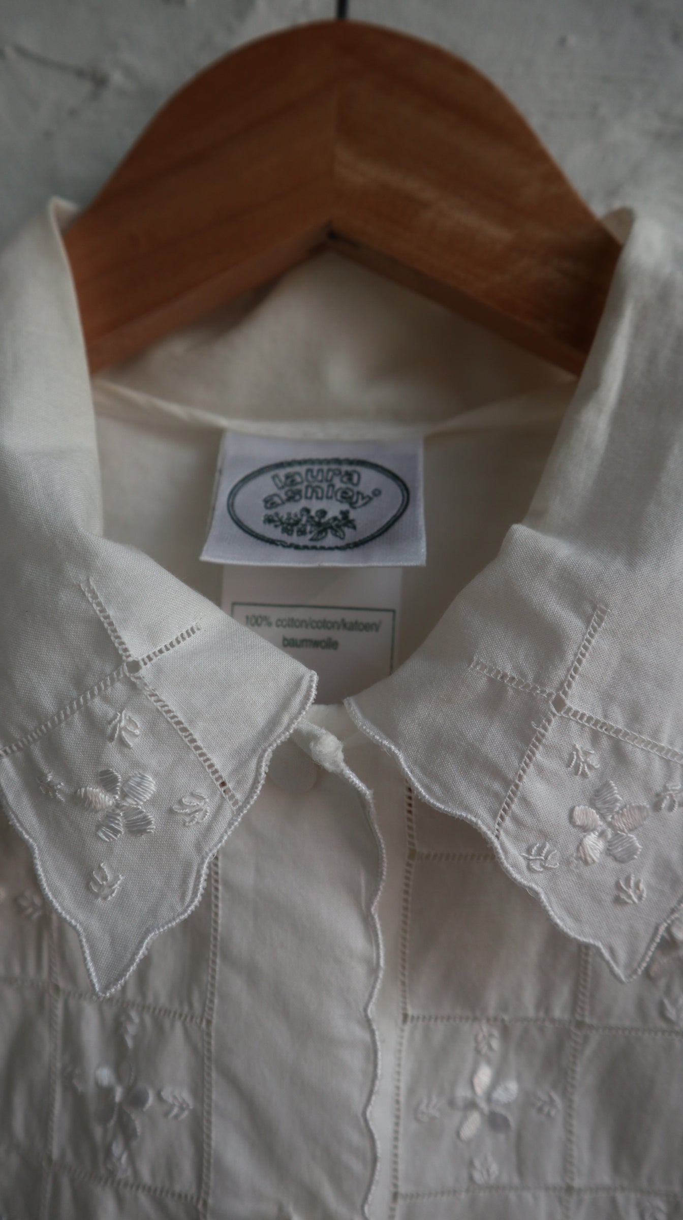 Laura Ashley White cotton Blouse | 10