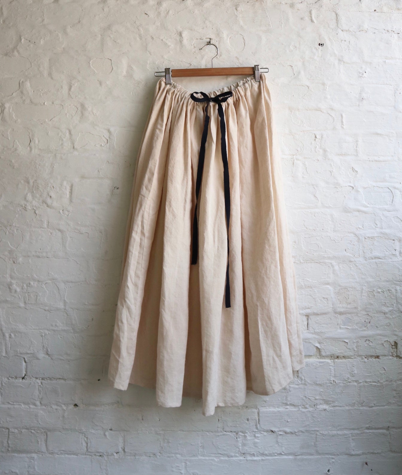 Vintage Antique Linen Skirt | M