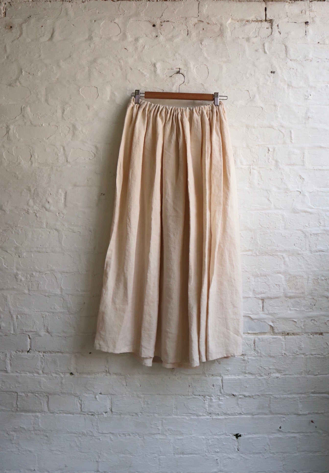 Vintage Antique Linen Skirt | M