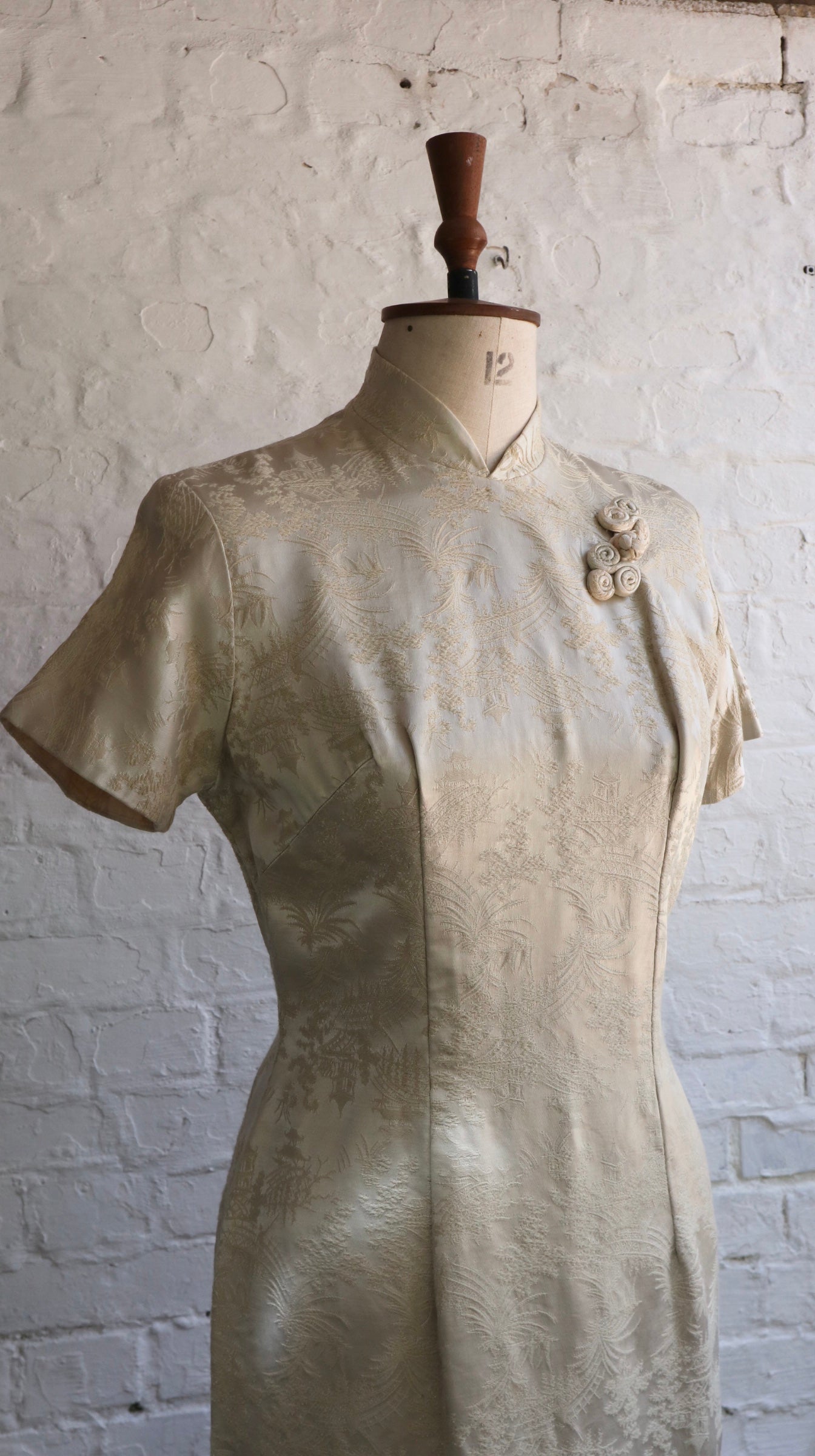 Vintage 40s cheongsam Dress| 12