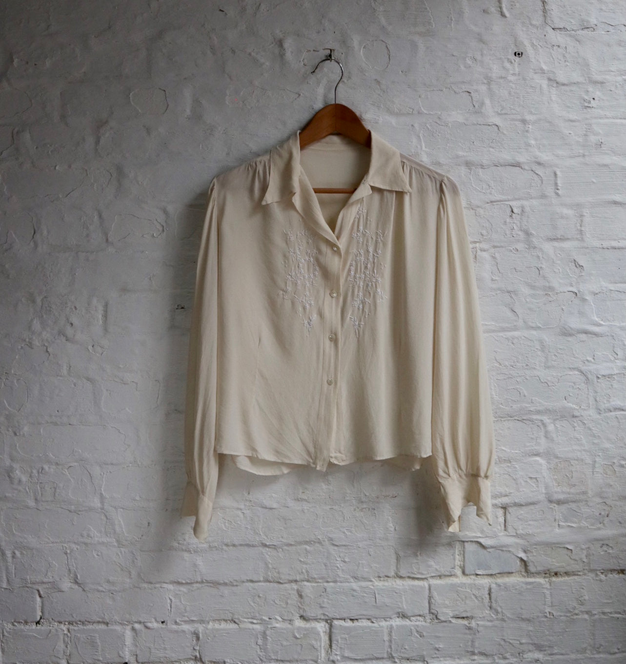 Vintage Pure Silk 40s Blouse | 8-10