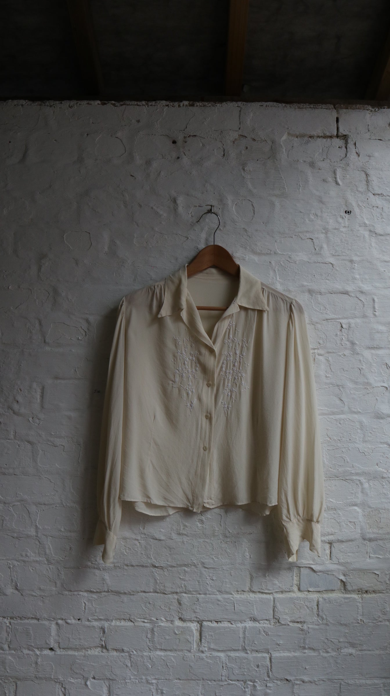 Vintage Pure Silk 40s Blouse | 8-10