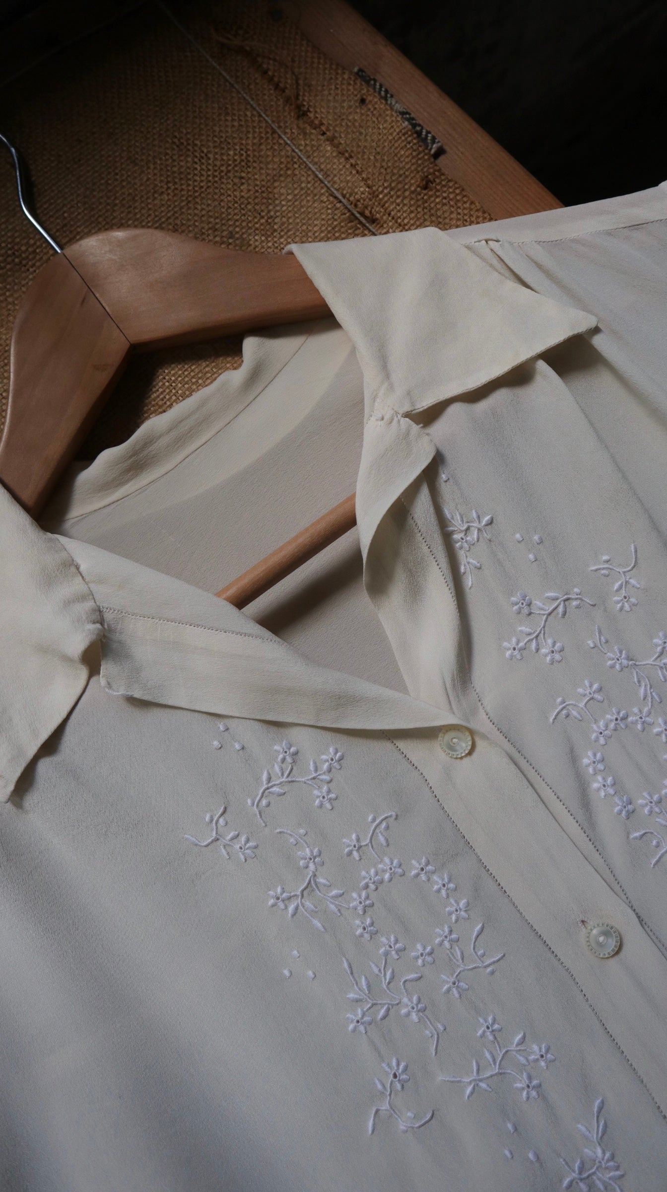 Vintage Pure Silk 40s Blouse | 8-10