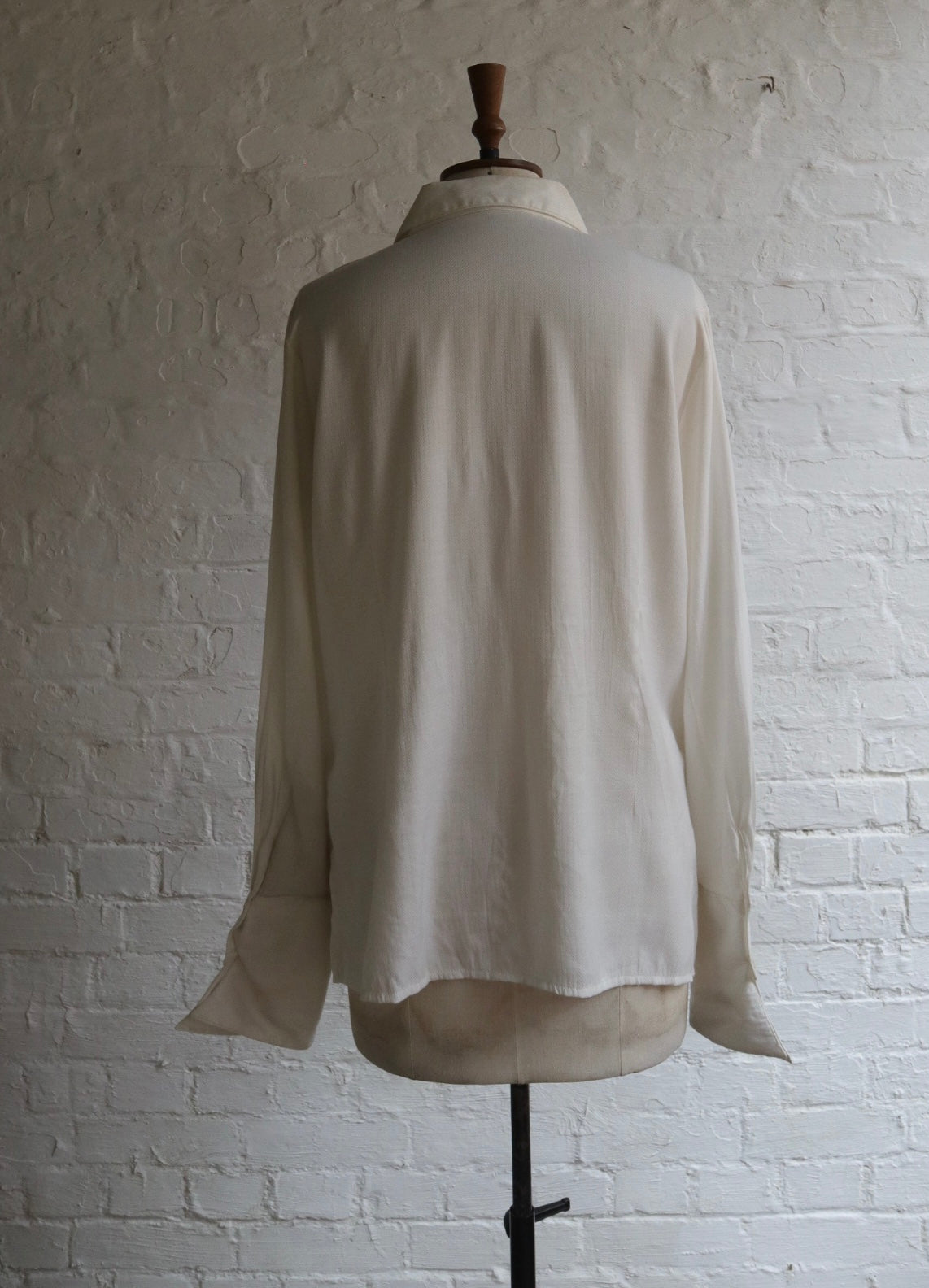 White Cotton Dagger Collar Shirt | 12