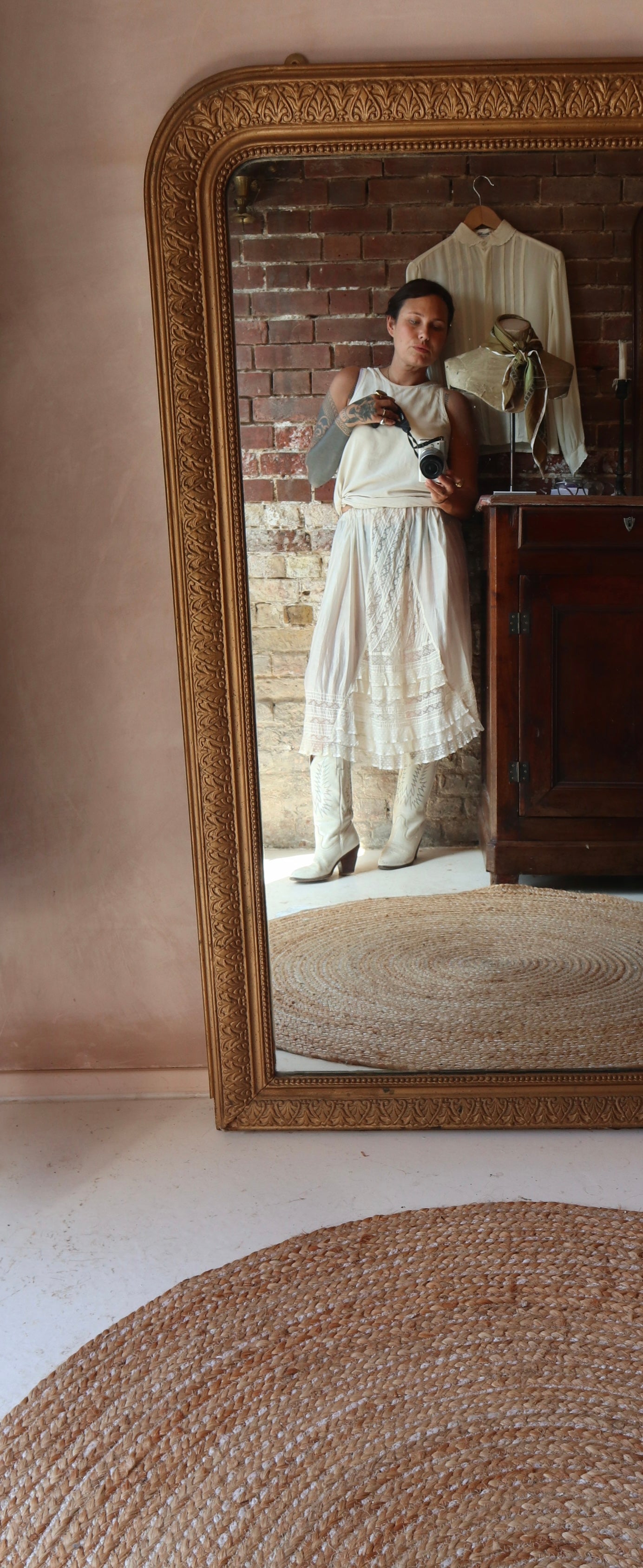 Antique French Lace Skirt | 8-10 uk