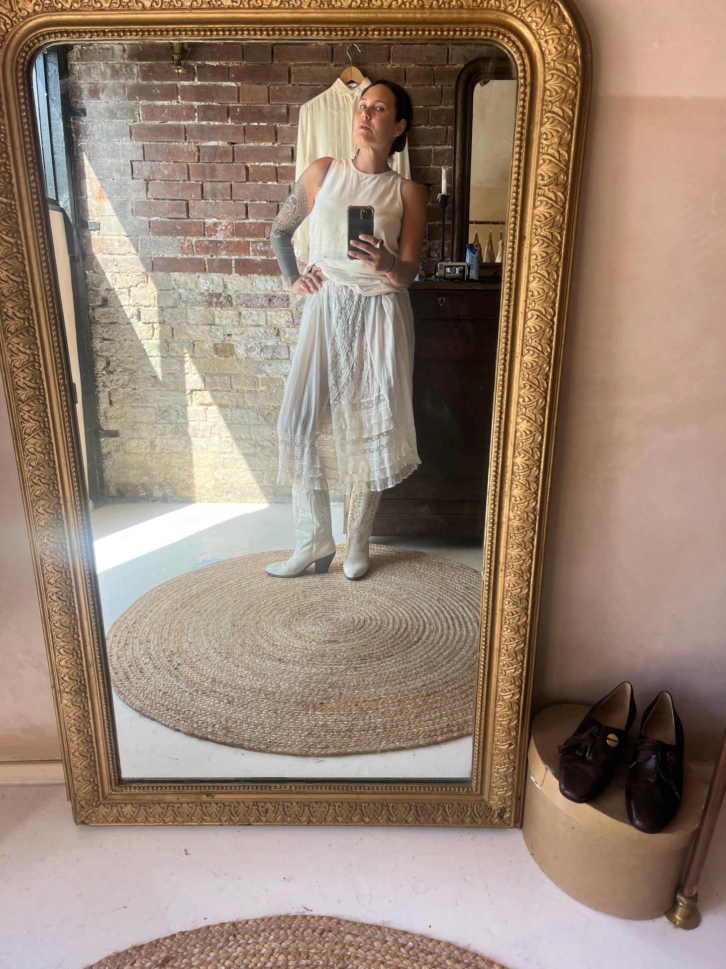 Antique French Lace Skirt | 8-10 uk