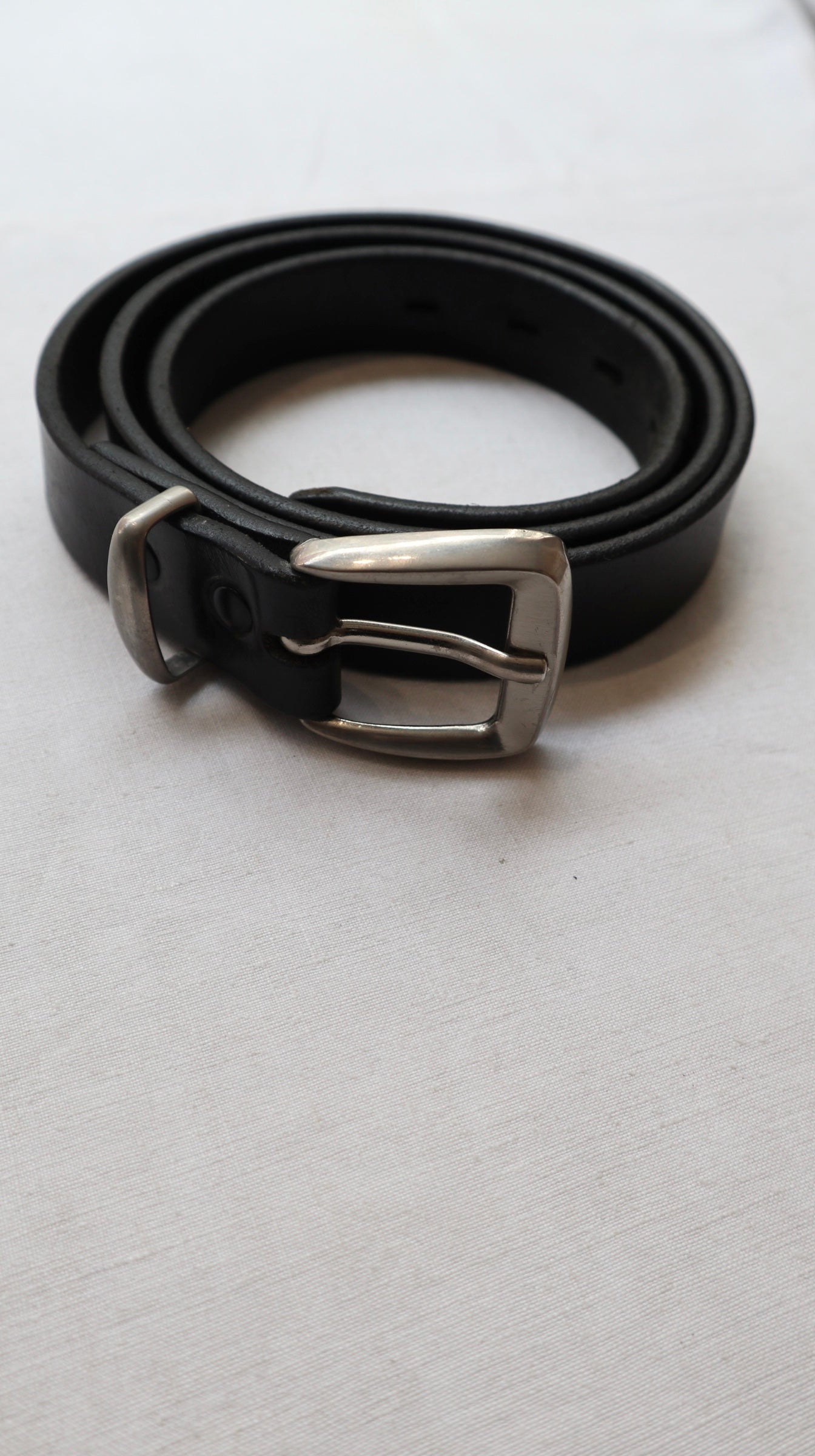 Black Leather Belt / 115