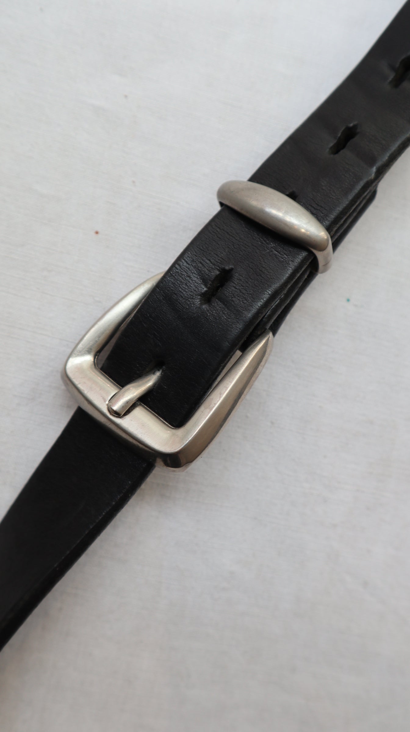 Black Leather Belt / 115