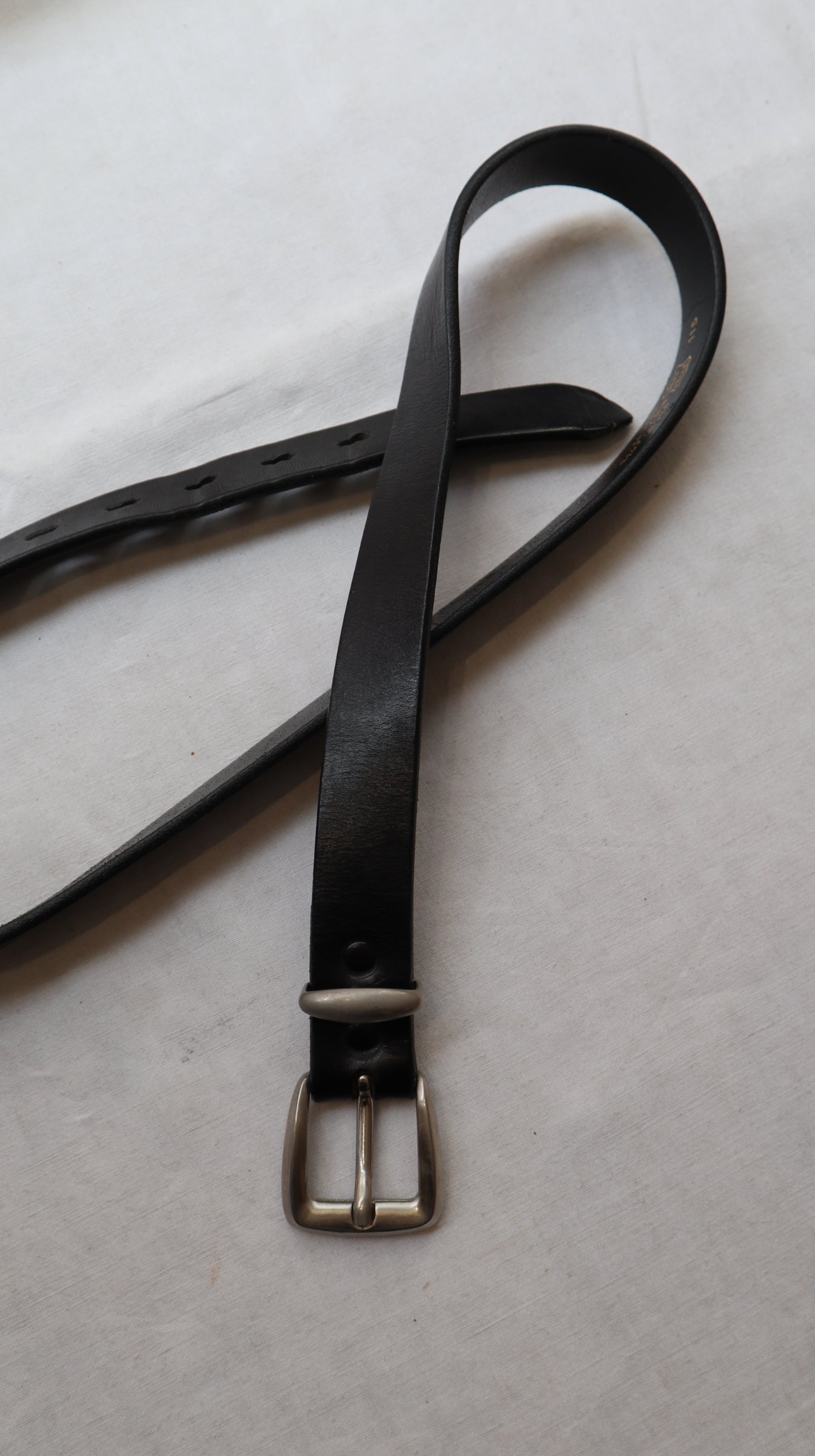Black Leather Belt / 115