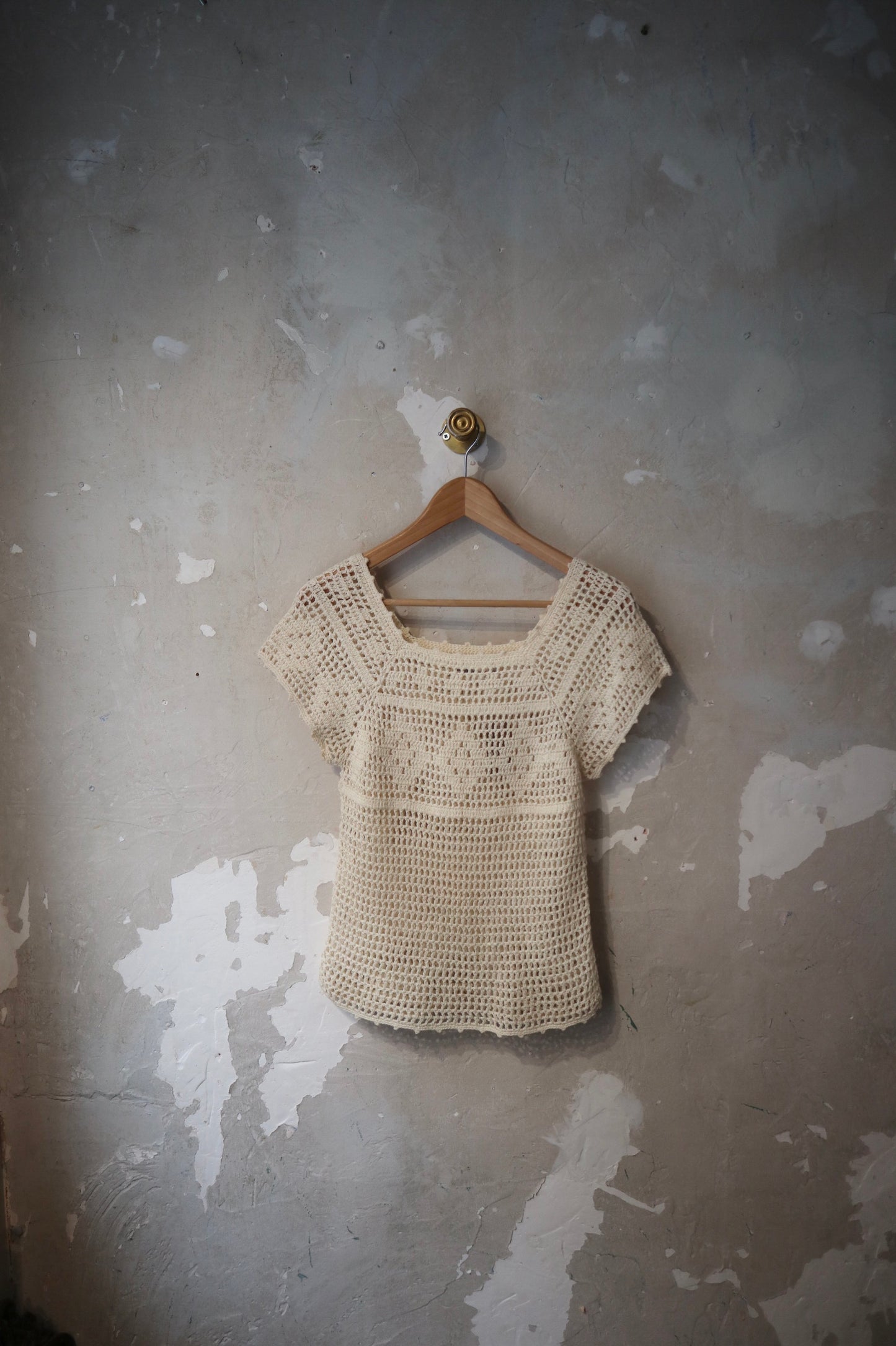 Vintage Crochet Short sleeve / S
