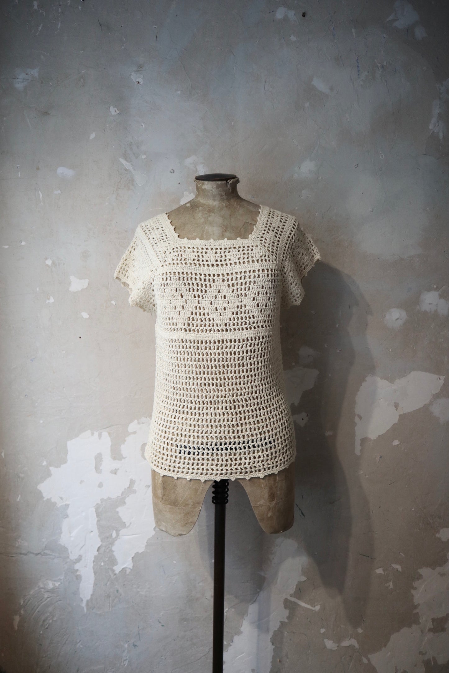 Vintage Crochet Short sleeve / S