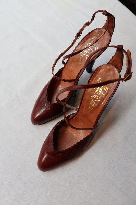 Vintage 70s Stiletto Heels / 7