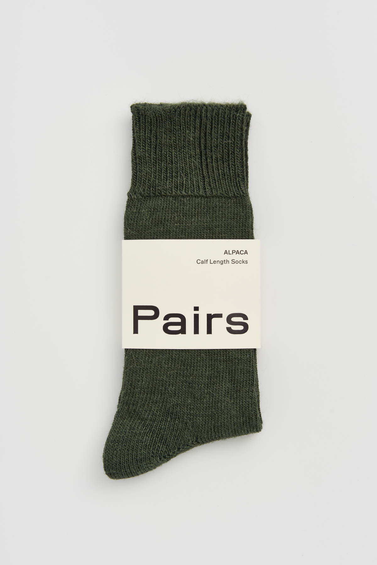Pairs Socks - Glen Green Alpaca Socks: Glen Green / Large (UK 11-13)